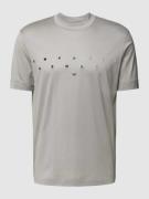 Emporio Armani T-Shirt mit Label-Stitching in Graphit, Größe L