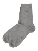 Esprit Socken mit Stretch-Anteil im 2er-Pack in Silber Melange, Größe ...