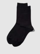 Esprit Socken mit Label-Stitching im 2er-Pack in Black, Größe 39/42