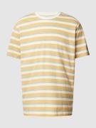 Esprit T-Shirt aus Viskose mit Streifenmuster in Kitt, Größe S