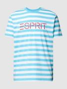 Esprit Herren T-Shirt mit Rundhalsausschnitt in Tuerkis, Größe M