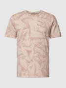 Esprit T-Shirt mit Allover-Muster in Dunkelrot, Größe S