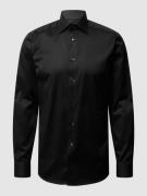 Eton Slim Fit Business-Hemd aus Twill in Black, Größe 42