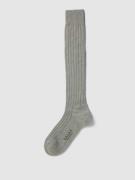 Falke Socken aus Schurwoll-Mix Modell 'TEPPICH' in Silber, Größe 39/40