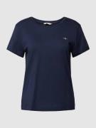 Gant T-Shirt mit Label-Stitching Modell 'SHIELD' in Marine, Größe L