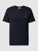 Gant Regular Fit T-Shirt mit Label-Stitching Modell 'SHIELD' in Black,...