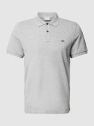 Gant Poloshirt mit Label-Stitching Modell 'SHIELD' in Mittelgrau Melan...
