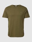 Gant T-Shirt aus Baumwolle mit Label-Detail in Oliv, Größe M