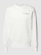 Gant Sweatshirt mit Label-Print in Offwhite, Größe XXL