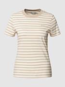 Gant T-Shirt mit Streifenmuster in Sand, Größe M