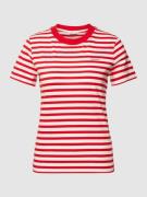 Gant T-Shirt mit Streifenmuster in Rot, Größe M