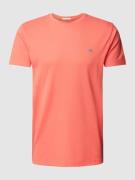 Gant T-Shirt mit Label-Stitching in Pink, Größe S