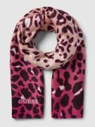Guess Schal mit Animal-Print in Pink, Größe One Size