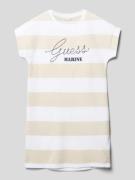 Guess T-Shirt-Kleid mit Streifenmuster Modell 'TERRY' in Weiss, Größe ...