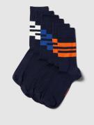 Jockey Socken im 6er-Pack mit Kontraststreifen in Marine, Größe 39/42