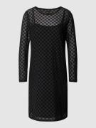 JOOP! Knielanges Kleid in semitransparentem Design in Black, Größe 36