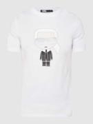 Karl Lagerfeld T-Shirt aus Baumwolle in Weiss, Größe S
