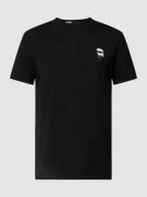 Karl Lagerfeld T-Shirt mit Motiv-Patch in Black, Größe M