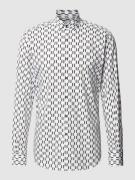 Karl Lagerfeld Business-Hemd mit Allover-Muster in Weiss, Größe 38