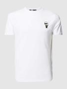 Karl Lagerfeld T-Shirt mit Motiv-Patch in Weiss, Größe M