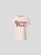 Kenzo T-Shirt mit Label-Print in Rosa, Größe XS