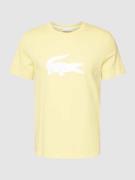 Lacoste T-Shirt mit Rundhalsausschnitt in Gelb, Größe XXL