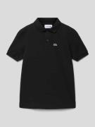 Lacoste Poloshirt mit Label-Stitching in Black, Größe 152