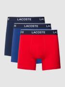 Lacoste Trunks mit Label-Print im 3er-Pack in Rot, Größe S