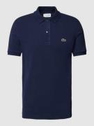 Lacoste Poloshirt mit Label-Stitching in Marine, Größe M