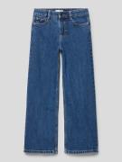 Mango Wide Leg Jeans im 5-Pocket-Design in Dunkelblau, Größe 128
