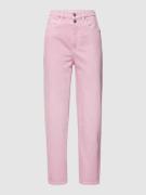 Mango High Waist Tapered Fit Jeans aus Baumwolle in Pink, Größe 34