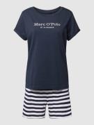 Marc O'Polo Pyjama mit Label-Print Modell 'MIX N MATCH' in Blau, Größe...