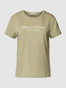 Marc O'Polo T-Shirt mit Label-Print in Schilf, Größe S