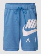 Nike Sweatshorts mit Label-Print in Blau, Größe XS