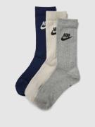 Nike Socken mit Label-Print im 3er-Pack in Offwhite Melange, Größe 34/...
