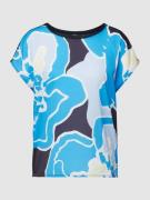 OPUS T-Shirt mit Allover-Muster Modell 'Sintenso' in Blau, Größe 36