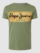 Pepe Jeans T-Shirt aus Baumwolle Modell 'Charing' in Oliv, Größe XS
