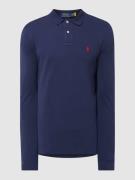 Polo Ralph Lauren Slim Fit Poloshirt mit Label-Stitching in Marineblau...