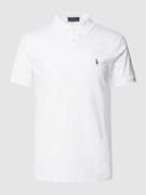 Polo Ralph Lauren Poloshirt mit Label-Stitching in Weiss, Größe S
