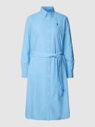 Polo Ralph Lauren Blusenkleid mit Logo-Stitching und Bindegürtel Model...
