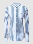 Polo Ralph Lauren Hemdbluse mit Streifenmuster in Blau, Größe M