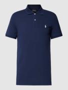 Polo Ralph Lauren Tailored Fit Poloshirt mit Label-Stitching in Marine...