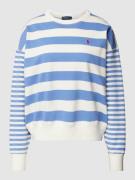 Polo Ralph Lauren Sweatshirt mit Streifenmuster in Hellblau, Größe L