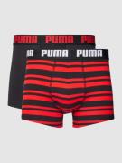 Puma Trunks mit Teilungsnähten Modell 'HERITAGE' im 2er-Pack in Rot, G...