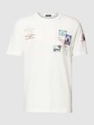 Replay T-Shirt mit Motiv-Print in Weiss, Größe S
