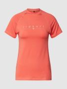 Rip Curl T-Shirt mit Label-Print in Koralle, Größe XXS