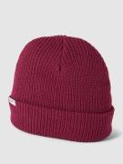 Roxy Beanie mit Label-Patch in Fuchsia, Größe 1