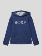 Roxy Hoodie mit Label-Print Modell 'HOPE YOU TRUST' in Blau, Größe 140