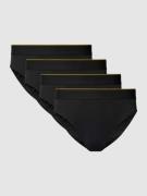 Sloggi Slip mit elastischem Bund im 4er-Pack in Black, Größe S