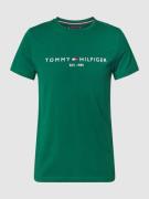 Tommy Hilfiger T-Shirt mit Label-Stitching in Gruen, Größe XXXL